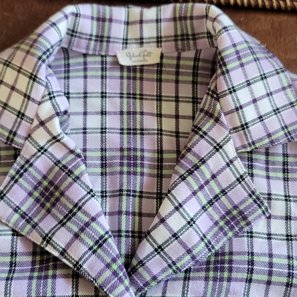 Brandy Melville Purple Plaid Top - Picture 2 of 3